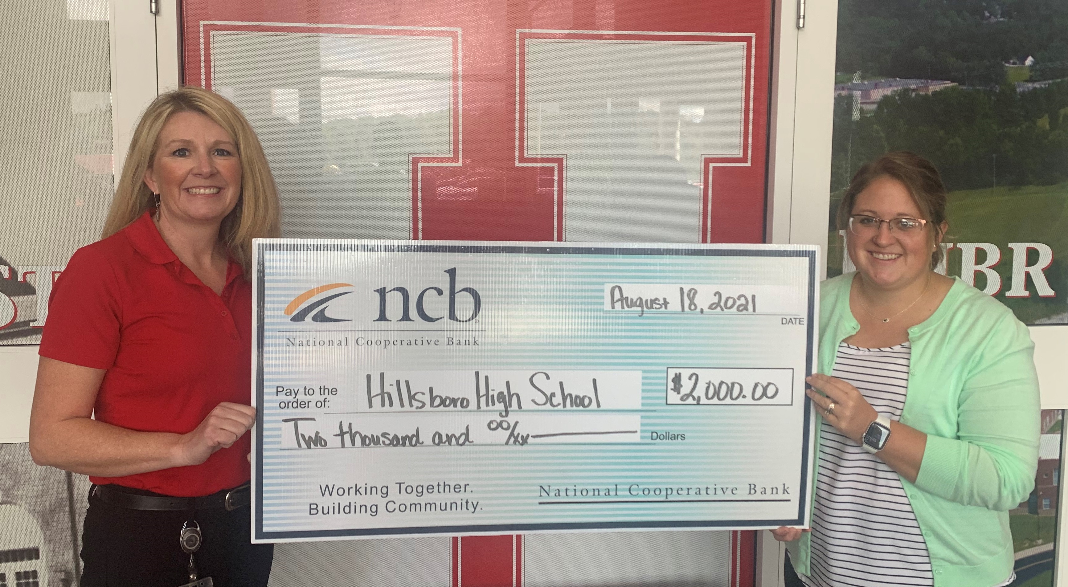 NCB Awards Hillsboro High School a $2,000 Technology Grant