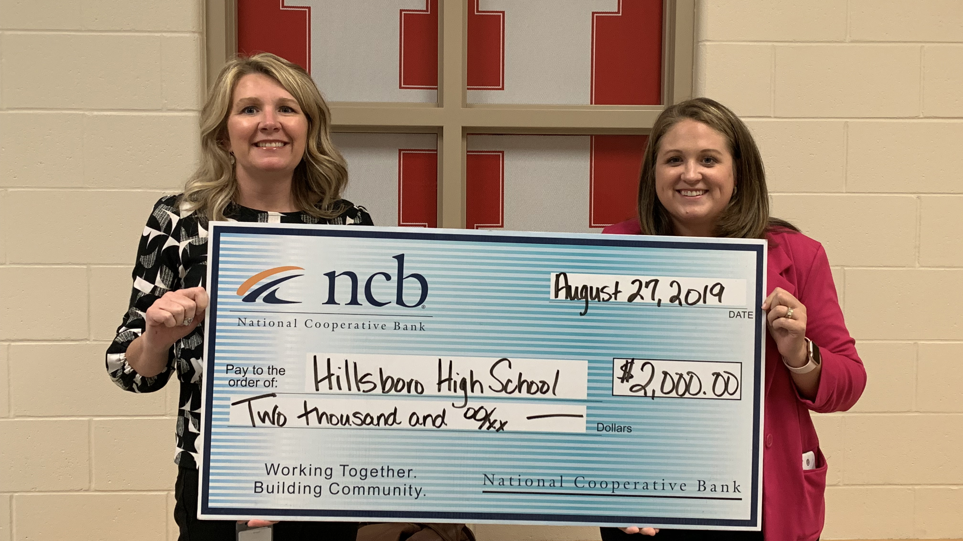 NCB Awards Hillsboro High School a $2,000 Technology Grant