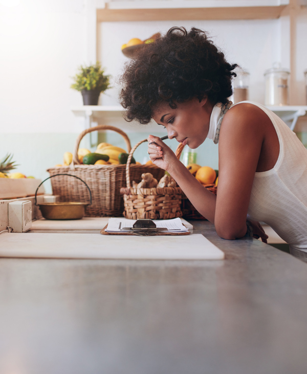 woman managing her businesses expenses