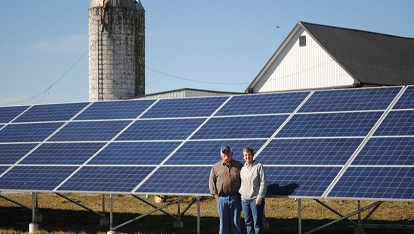 An Ohio dairy farm is banking on the sun